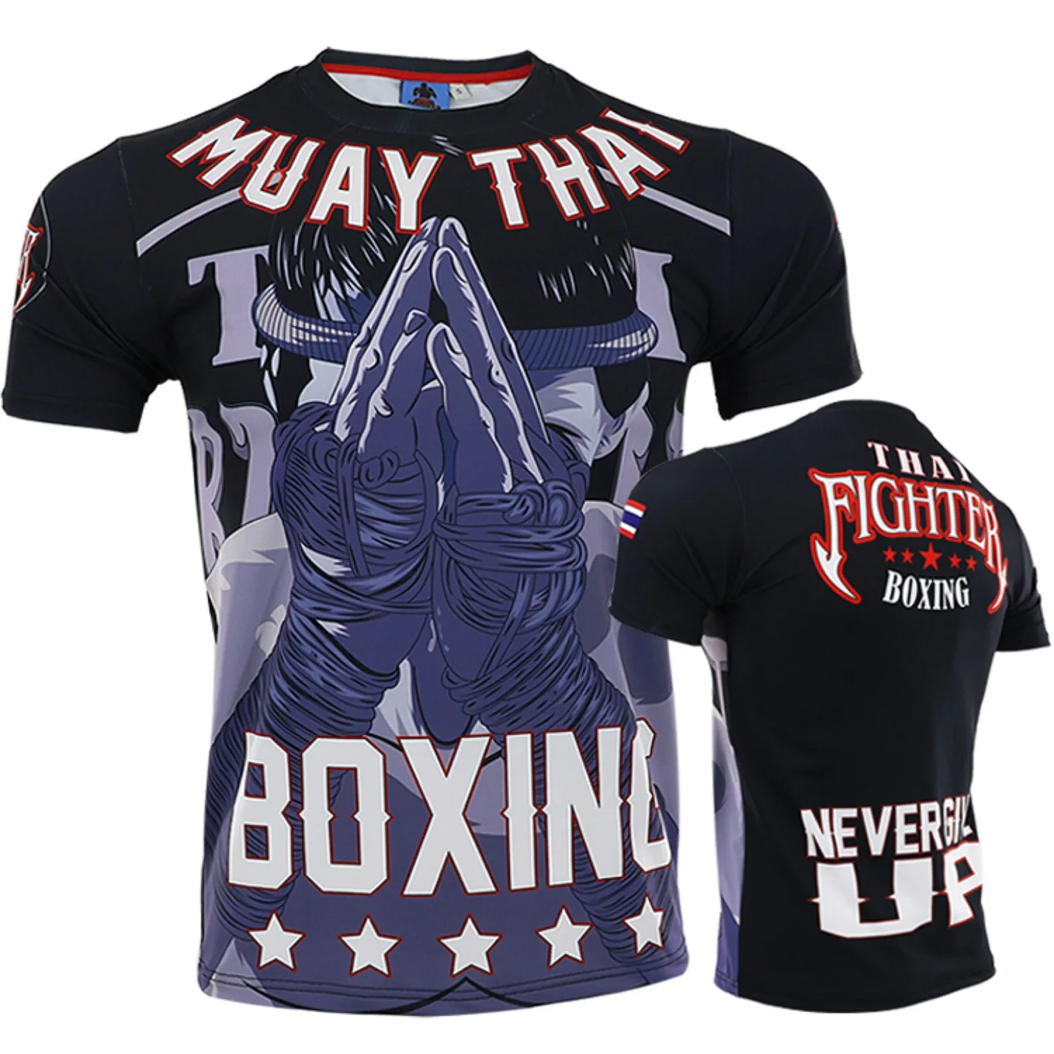 

Muay Thai Mens T-Shirt S-4XL MMA Kick Boxing Training Top Retro BJJ Martial Arts Fight Sport Unisex Boxer Premium Shirt Black