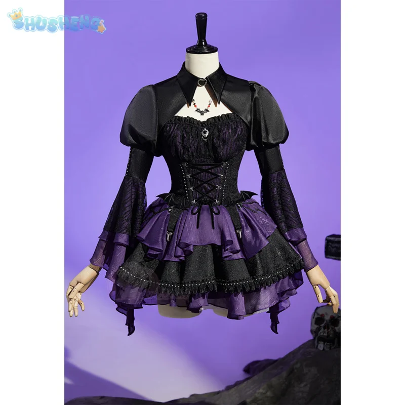 Фото Monster Cos High Elissabat Косплей Костюм Женский Хэллоуин вечерние фантазийная форма платье реквизит носки брошь Лолита сладкий новый комплект №2