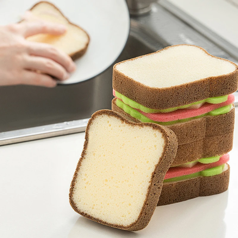 

Креативная потрясающая сэндвич-губка, чистящая щетка, емкость для мытья посуды, инструменты для очистки кухни