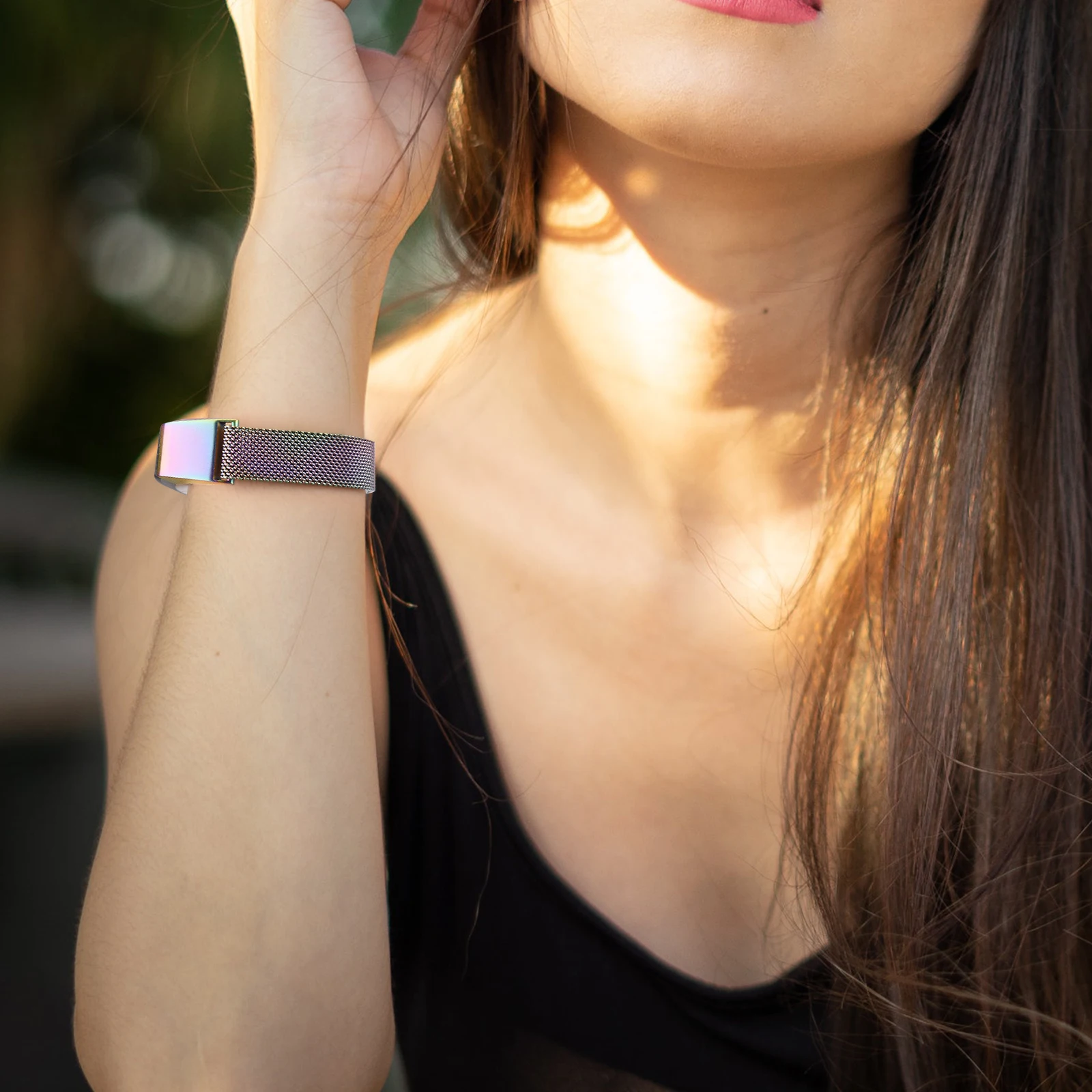 Milanese Strap Watch Band For Fitbit HR/Fitbit Alta Metal Magnetic Loop Band Replacement Bracelet For Fitbit Alta Watchband