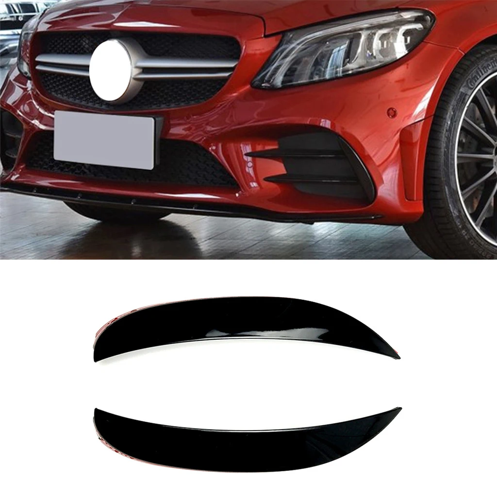 

Front Fog Lamp Strip Trim Cover Sticker Bumper Air Intake Grille Slats for Mercedes Benz C Class W205 C180L C260L C300L AMG 2019