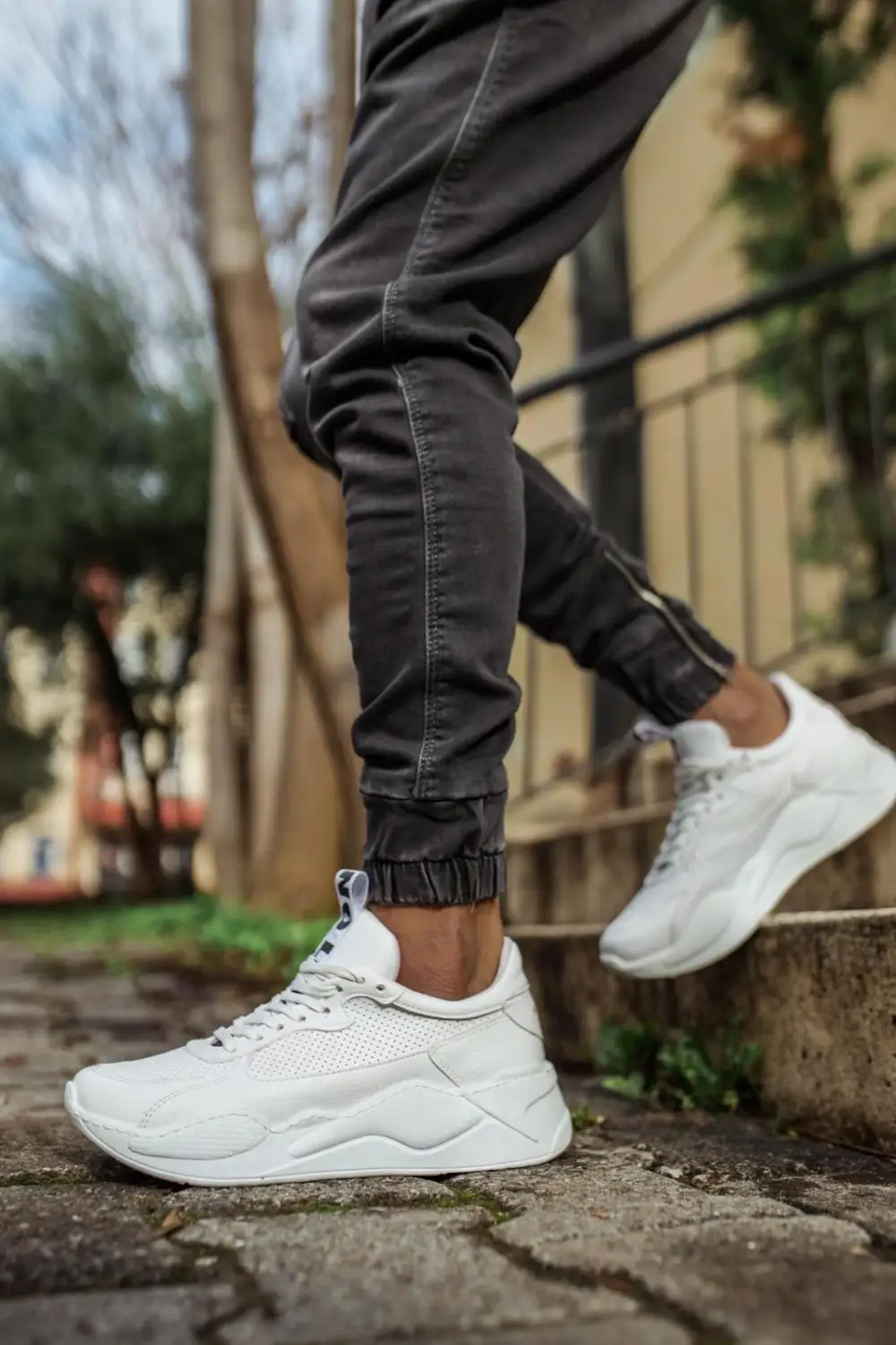 

Кроссовки Knack 606 мужские на высокой подошве, спортивная обувь для бега, походов, модные повседневные на шнуровке, белые, весна-осень 2022