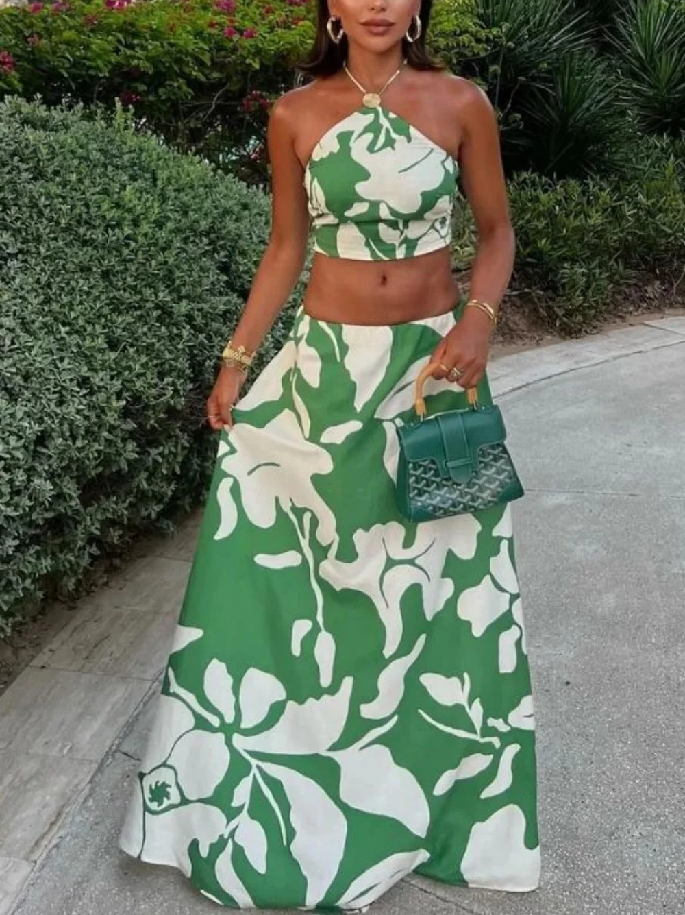 Женский костюм с юбкой Повседневный жилет открытой спиной из двух предметов