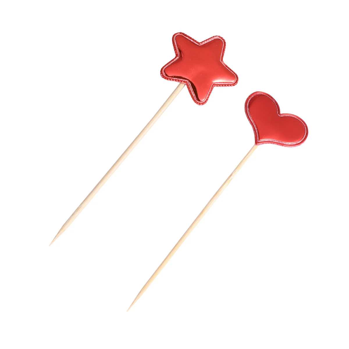 

10pcs Star and Love Decorative Fruit Insert Party Supplies for Decor Party