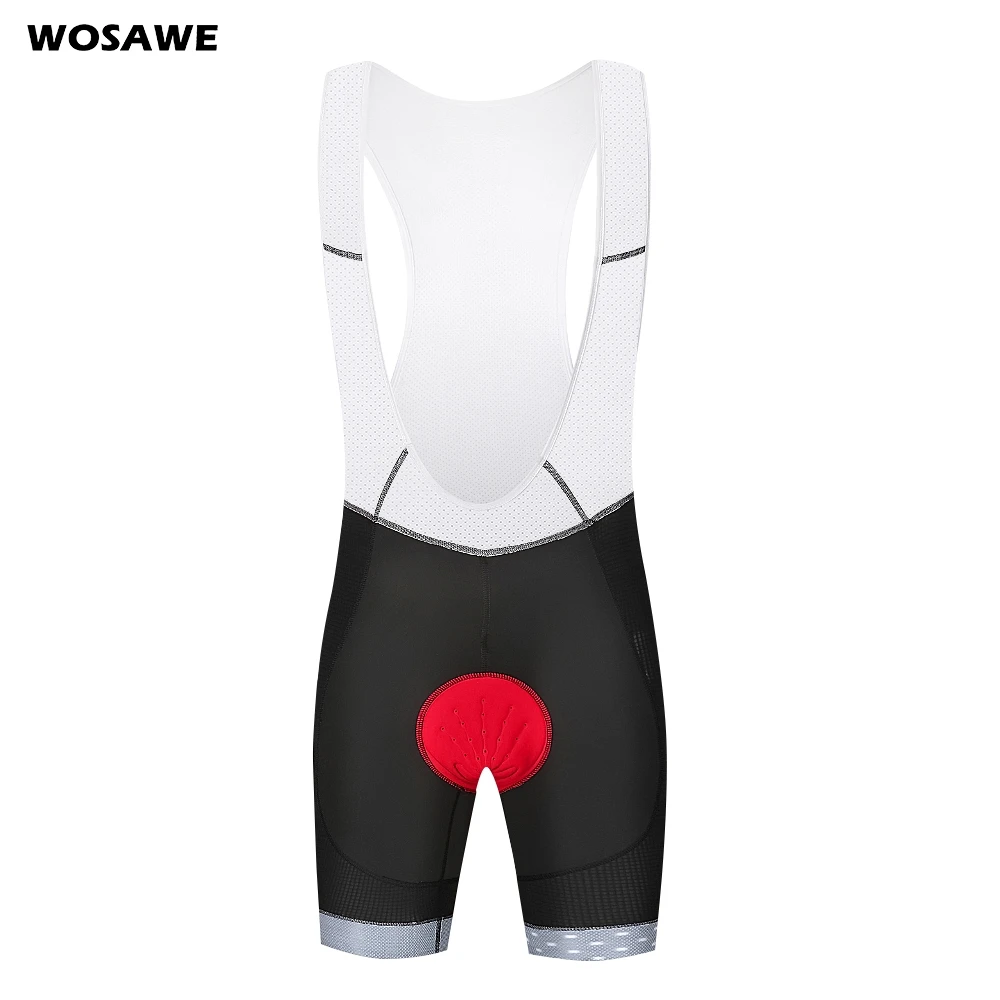 

Велосипедные шорты WOSAWE с гелевыми вставками, Мужская Уличная одежда, велосипедные трико 5D Coolmax, нижнее белье, белый и черный цвета