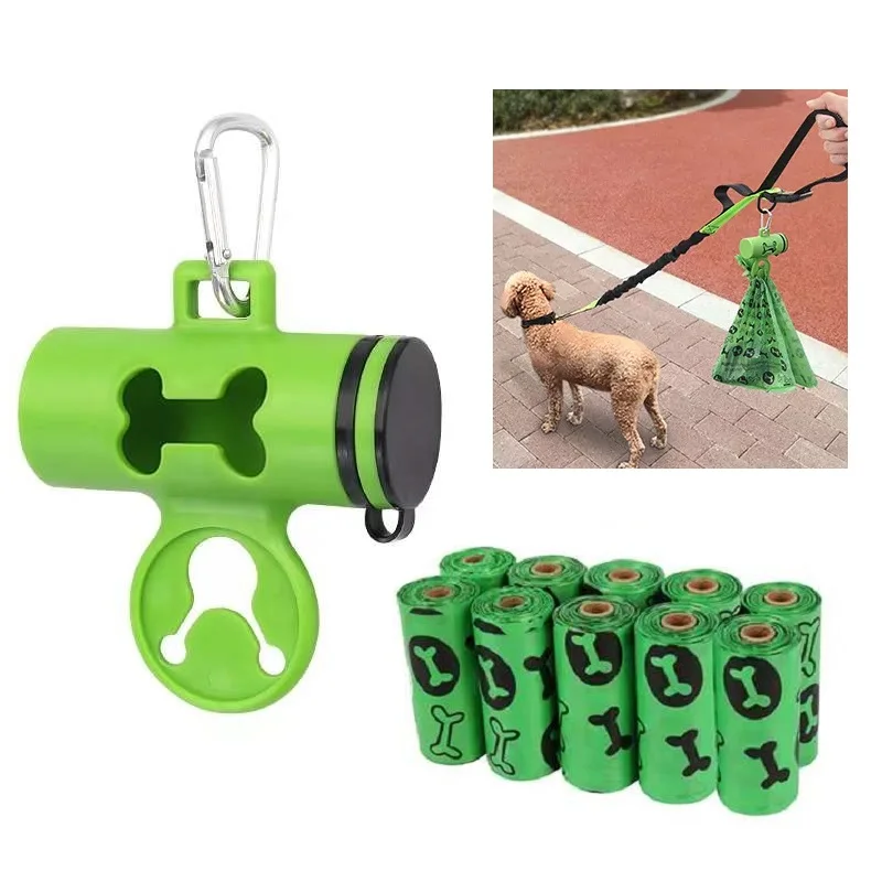 

10/19Rolls Pet Dog Poop Bag Dispenser Collector Puppy Cat Pooper Scooper Bags15 Bags/Roll Garbage Bag Outdoor Clean Pet Supplies