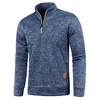 New Men's Thicker Sweatshirts Half Zipper Pullover for Male 3