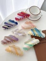 5 1inch fashion high quality large acetate hair claw clip 2022 barrettes women strong extra big hair claw clips for thick hair