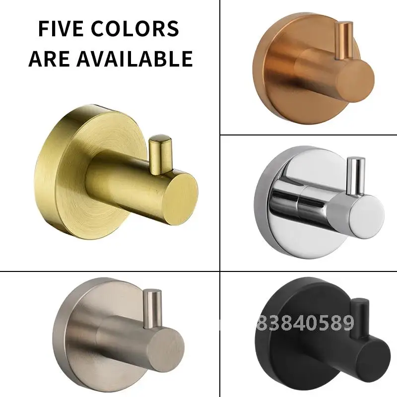 Черный хром никель розовое золото настенный крючок из нержавеющей стали