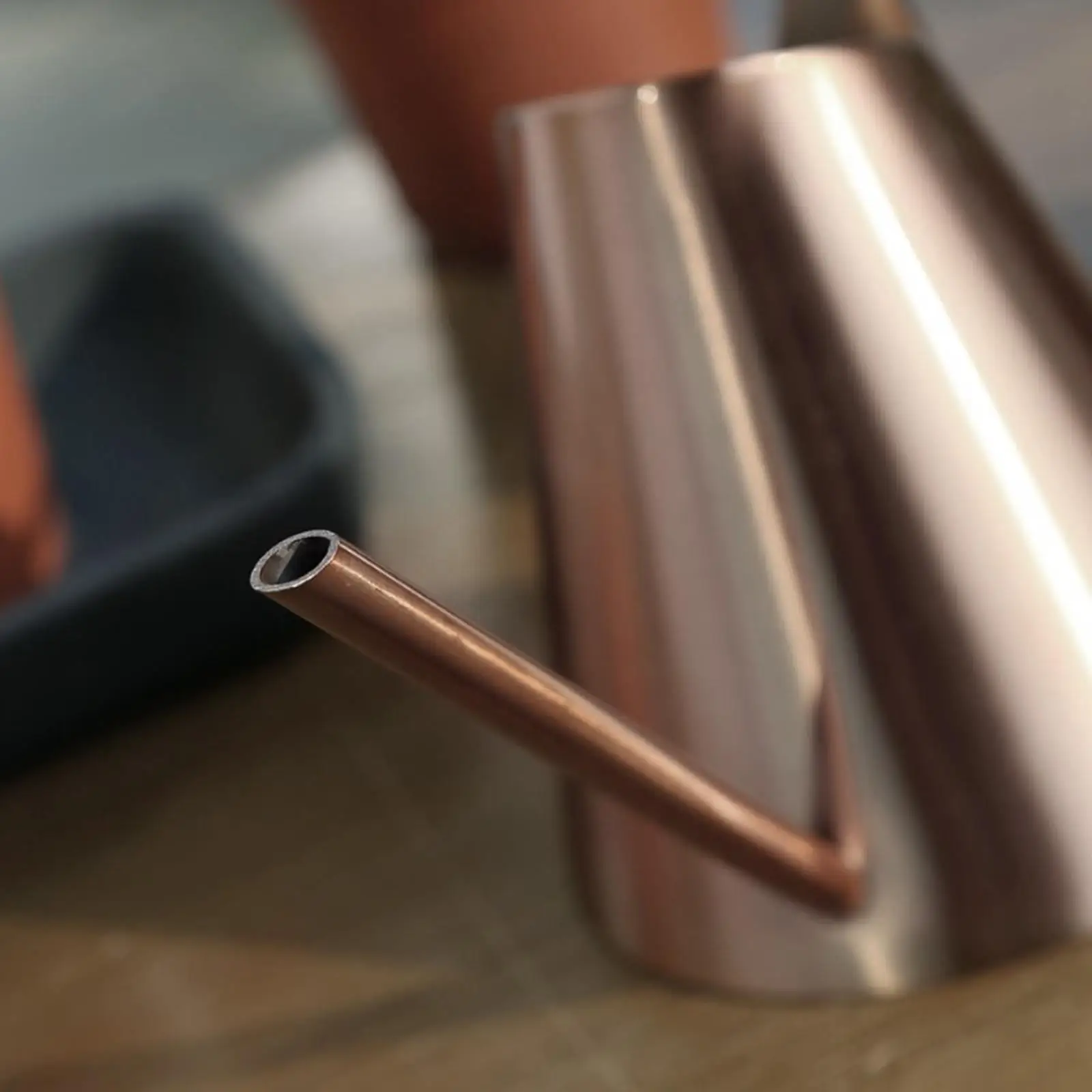 

Retro Stainless Steel Watering Can Kettle for Office Desk Plants Flower