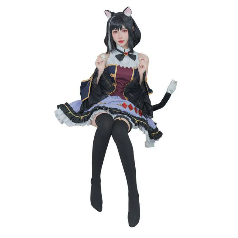 Аниме Princess Connect! Костюм для косплея Re:Dive Kyaru: полный комплект униформы горничной «Черная кошка» для женщин на Хэллоуин (art.: 3920da2000669) - 3920da2000669