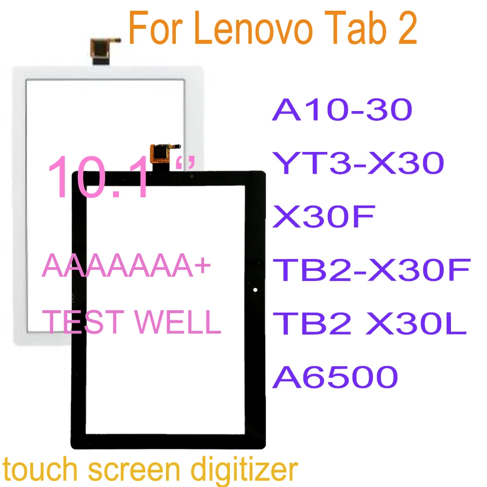 AAAA + 10 1-дюймовый сенсорный экран для Lenovo Tab 2 A10-30 YT3-X30 X30F TB2-X30F TB2 X30L A6500 дигитайзер