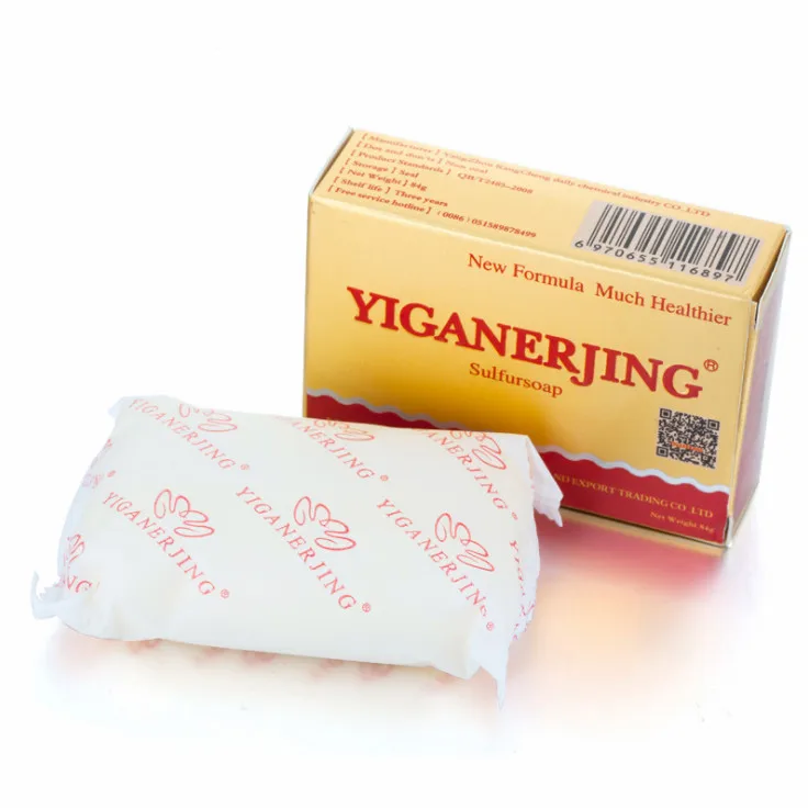 

1Piece Yiganerjing Handmade Sulfur Soap Skin Whitening Moisturizing Blackhead Remover Acne Body Skin Care