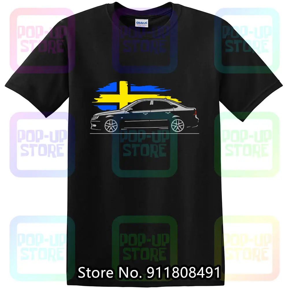 Футболка для saab 9 3 aero fans turbo 3x1 8T 2 8t v6 classic шведский спортивный шрам | Мужская одежда