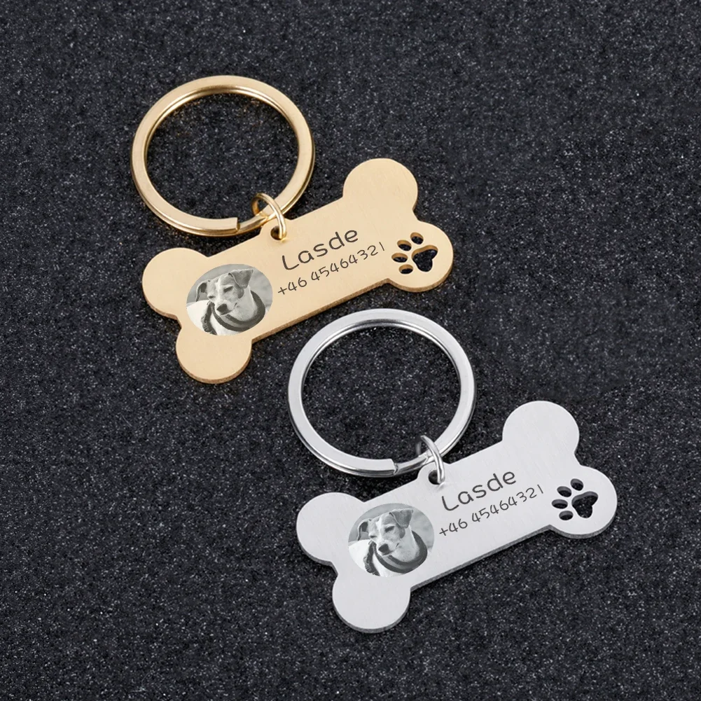 Идентификационная бирка для домашних животных с бесплатной гравировкой