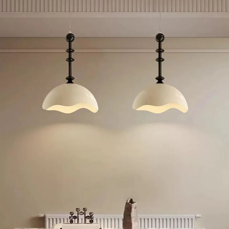 Белая металлическая люстра с абажуром 35/45 см E27 лампочка для столовой бара