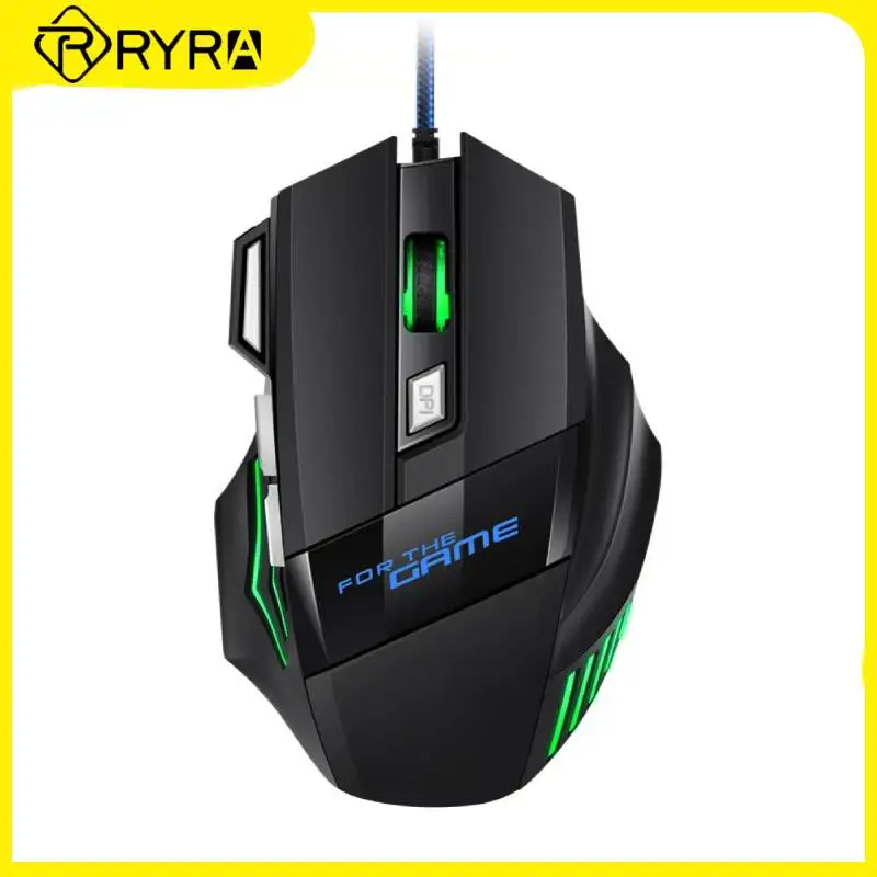 

RYRA New Adjustable USB Wired Mouse 2400DPI 4-gear Gaming Mice Optical Computer Adapter 7 Keys Mouse Computer Office Equipment