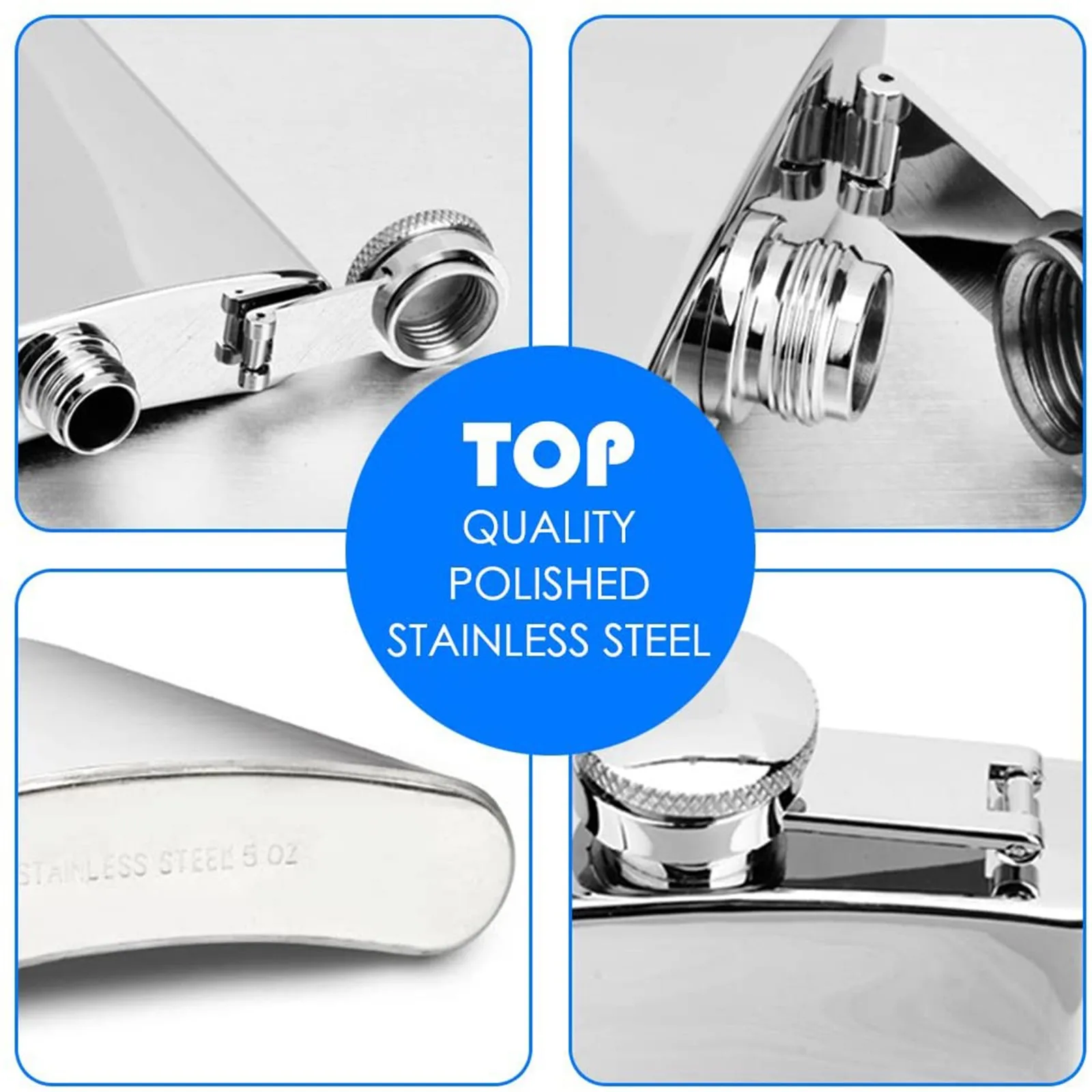 2 шт. 5 + 8 унций Спортивная бутылка для воды из нержавеющей стали кемпинга 140 мл