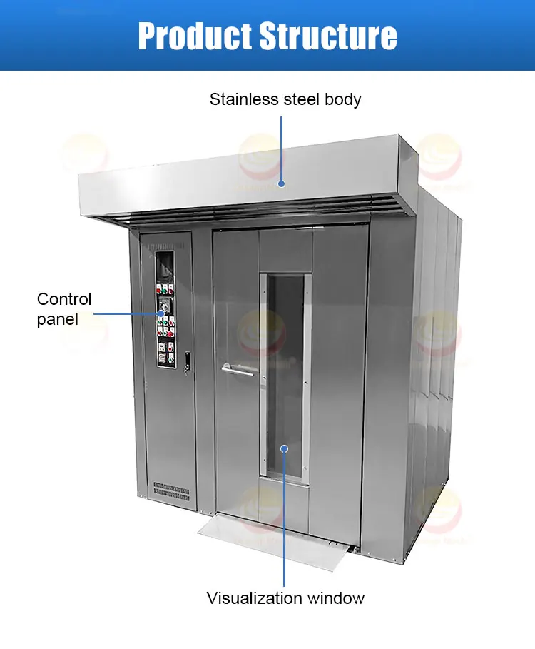 

2023 hot sale commercial gas electric vertical bakery oven rotary bread baking,bakery rotary ovens 16 32 64 trays