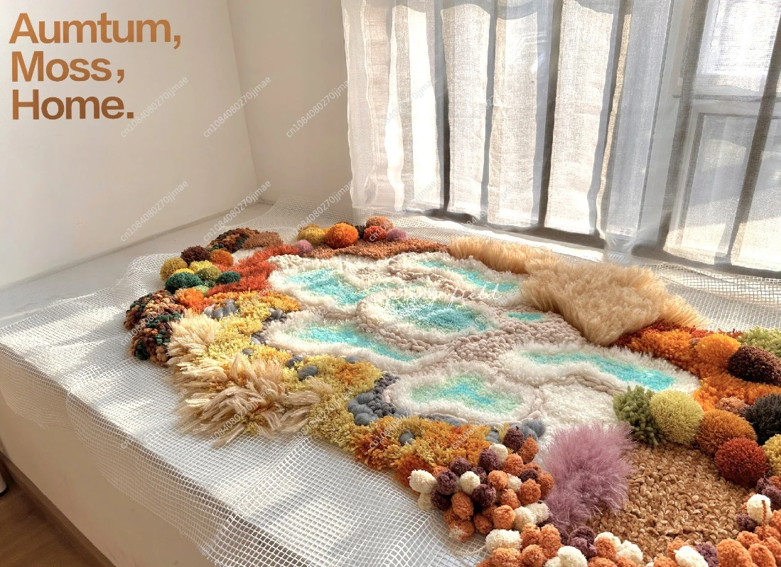 

Набор материалов для рукотворного ковра из мха