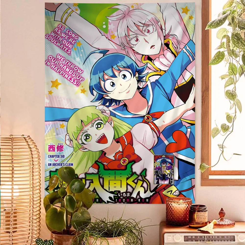 Welcome To Demon School Iruma-kun DIY Wall Tapestry Hanging Tarot Hippie Rugs Dorm INS Home Decor