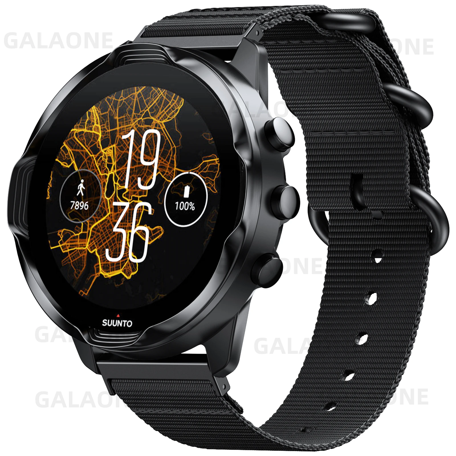 Suunto 24mm Soft Nylon Strap Belt For SUUNTO7/9/9baro/D5 Watch Band Replaceable Three Ring Buckle Wristband Bracelet