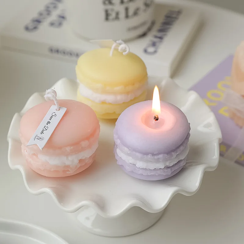 

DIY Scented Candles Handmade Lovely Macarone Candle Candles Aromatherapy Wedding Home Decoration INS Shooting Props Party