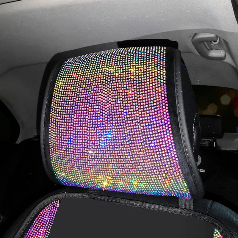 

1 шт. блестящие чехлы на автомобильные сиденья универсальная подкладка для головы автомобиля Бриллиантовая фотография интерьер автомобиля подголовник сиденья аксессуары для подушки для женщин
