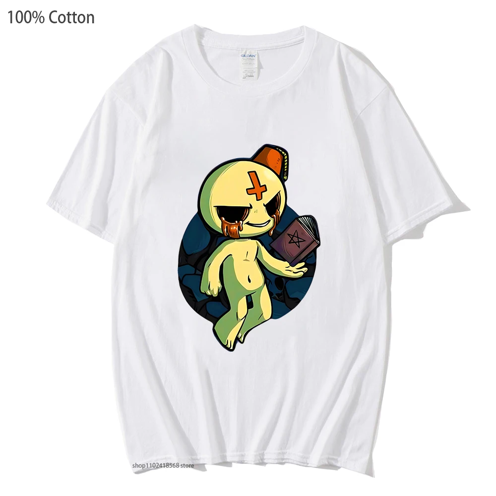 

The Binding of Isaac death deamon T-Shirt Cartoon Men Women Tshirt Game Kawaii Tops 100% Cotton Tees Y2k girls Clothes Casual
