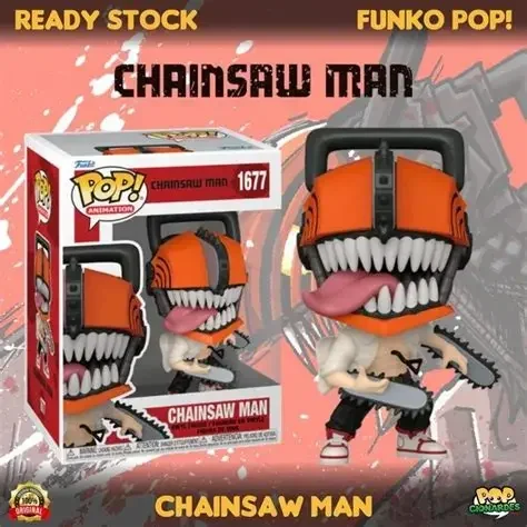 Фото Набор фигурок Funko Pop «Человек-бензопила» # 1677 # Виниловая фигурка Денджи в боевой форме и его партнера Почиты из манги «Охотник на демонов» 1971 года, для фанатов манги и отаку. №3