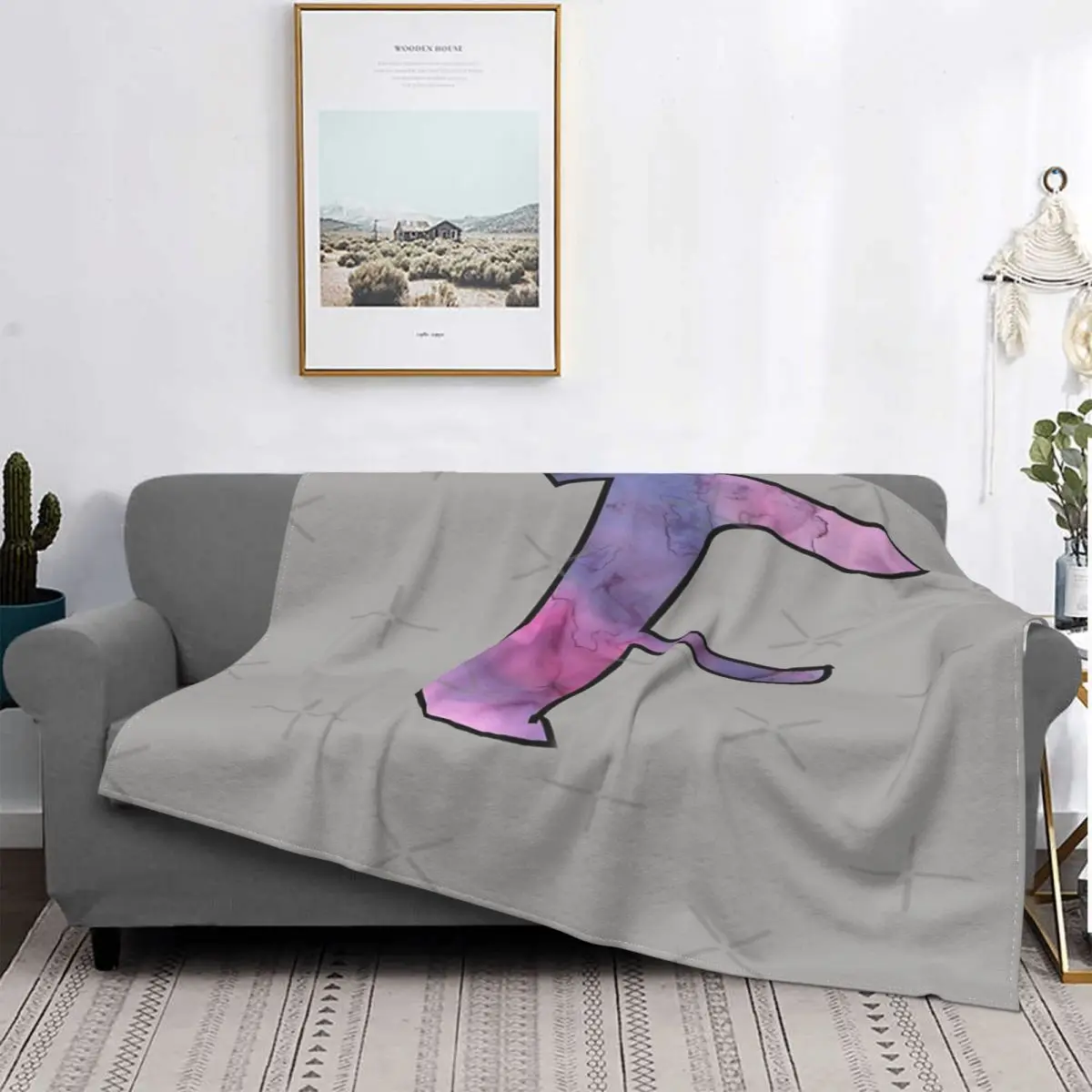 

F Monogram F Initial F Letter F, manta a quadros para cama, sofa, a Куадрос, manta de lana, ropa de cama y fundas