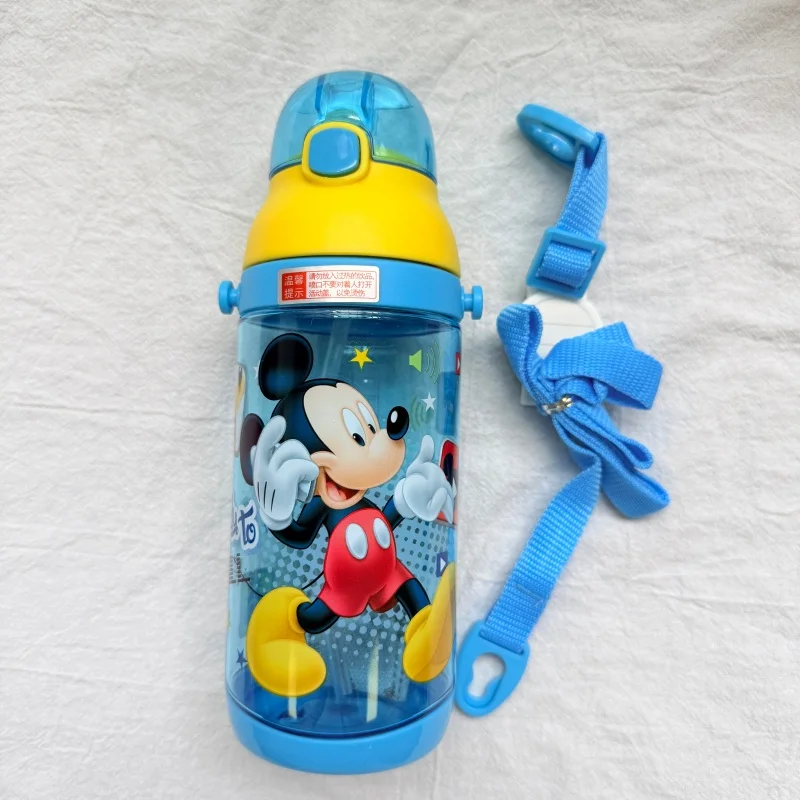 Фото Детская бутылочка-поильник Disney с мультяшными персонажами Микки Маус, Минни Маус и Принцессами, с трубочкой, для школьников, милая бутылка для воды №5
