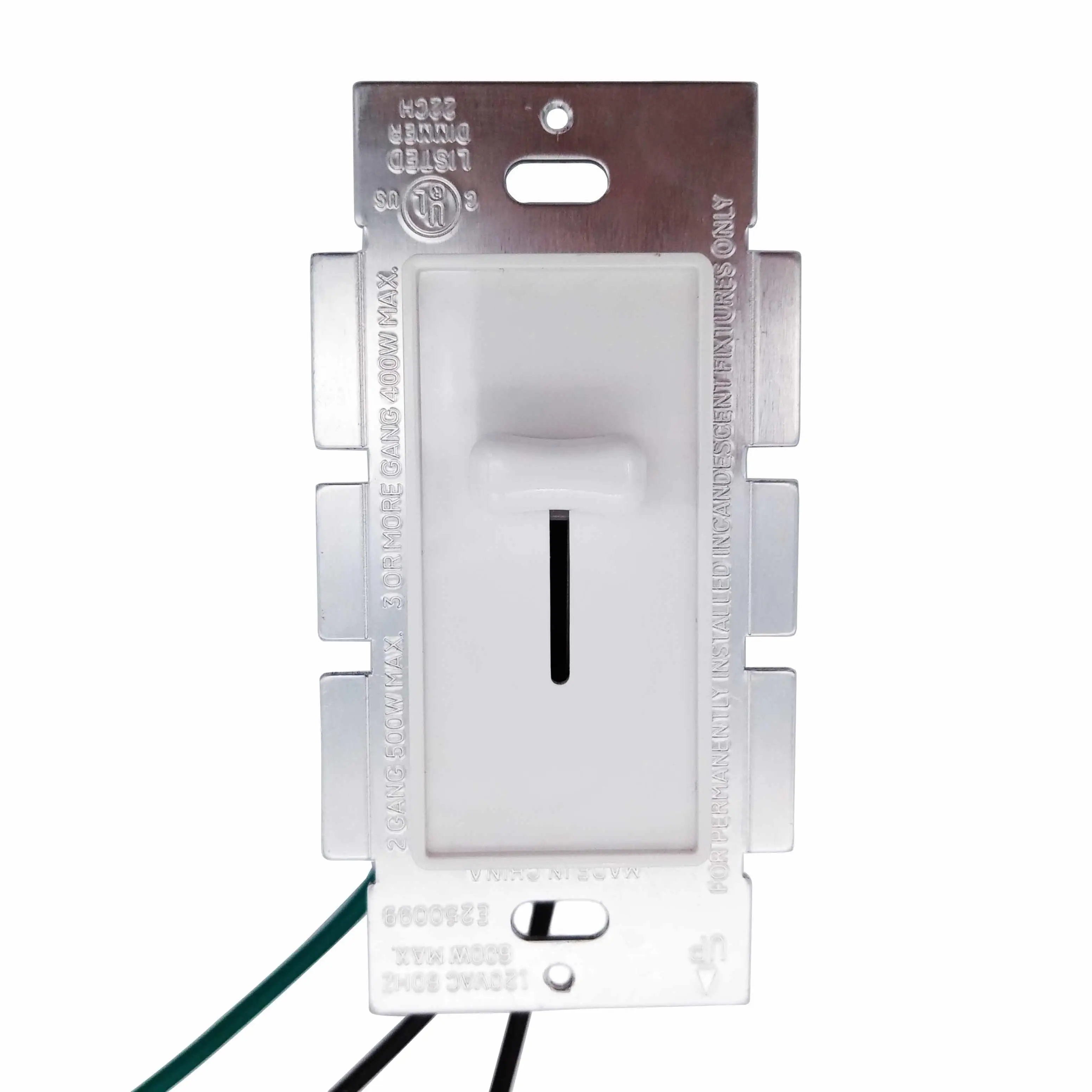 

Us Wall Electric LED Light Manual Dimmer Switch for LED/CFL/Incandescent Dimmable Slide Lighting Controller