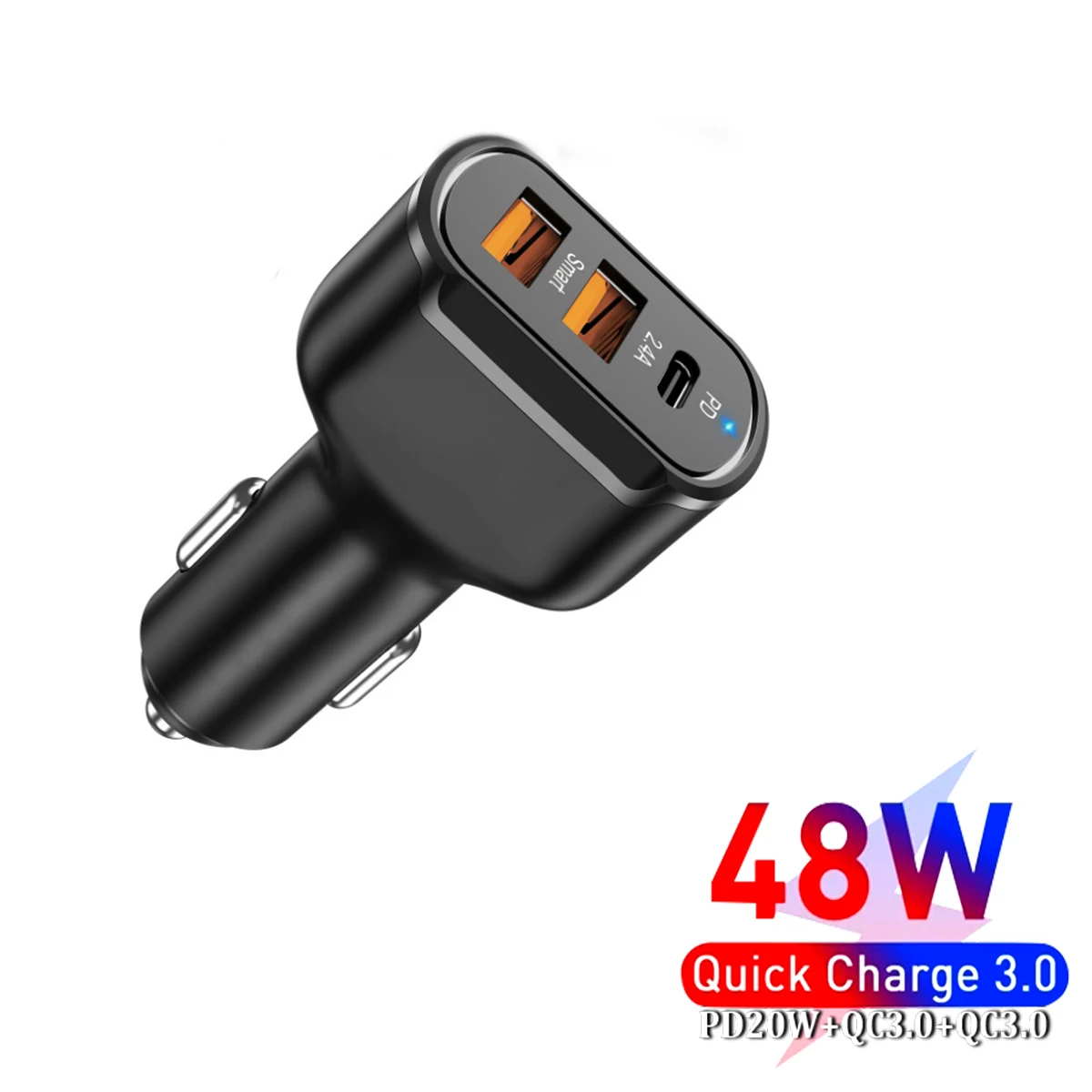 Автомобильное зарядное устройство QC 3 0 с USB-портами универсальное для телефона