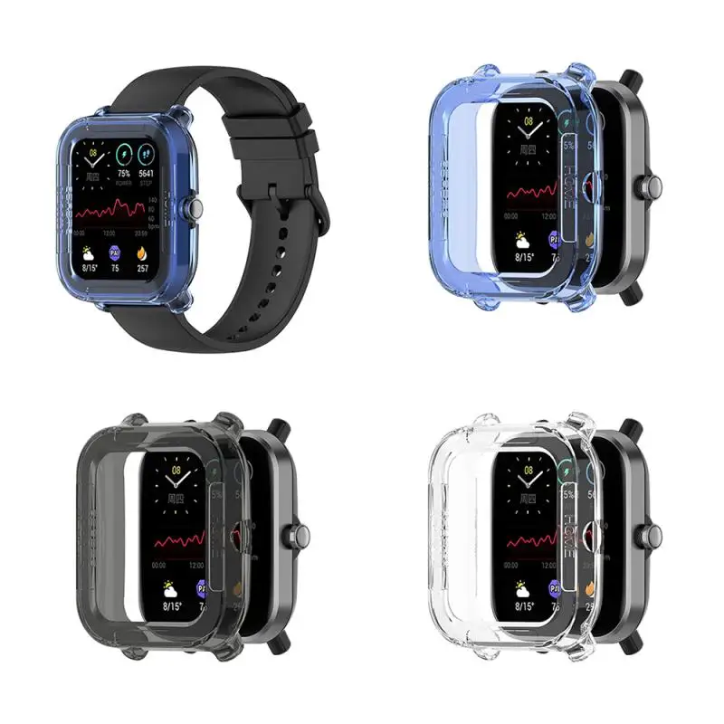 

Soft Shell Half-pack Tpu Protective Case Smart Accessories Watch Case For Amazfit Gts2mini Transparent