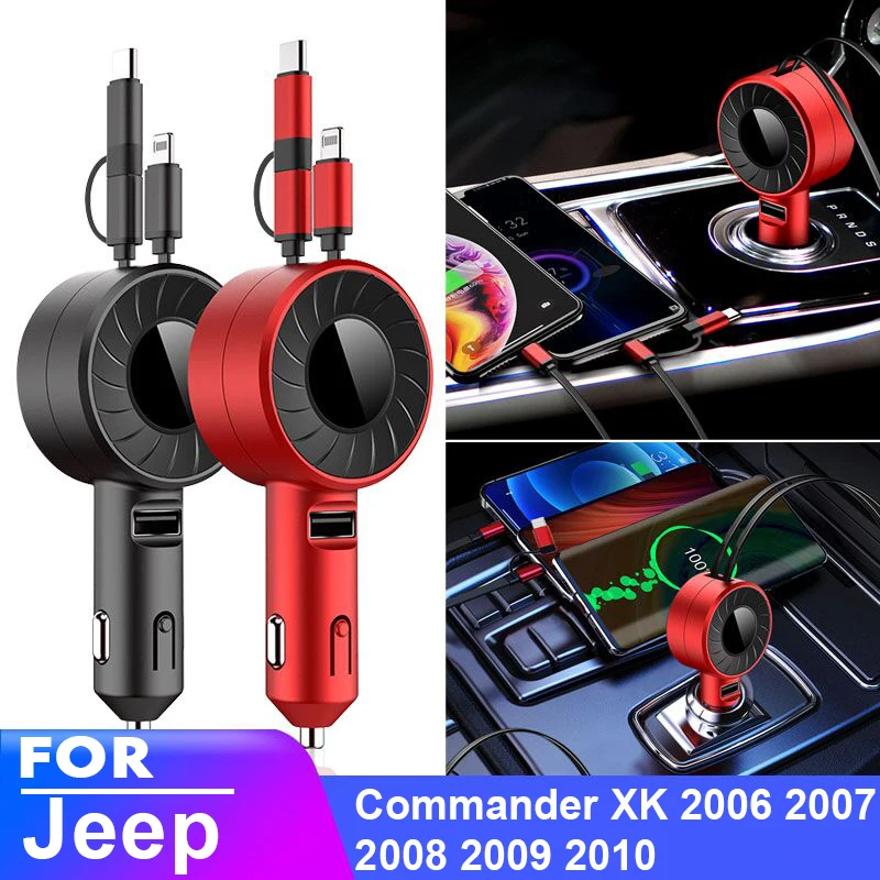 

USB Type C Car Charger for iPhone Android HUAWEI HONOR Xiaomi POCO X3 Pro Redmi Samsung Galaxy for Jeep Commander XK 2006-2010