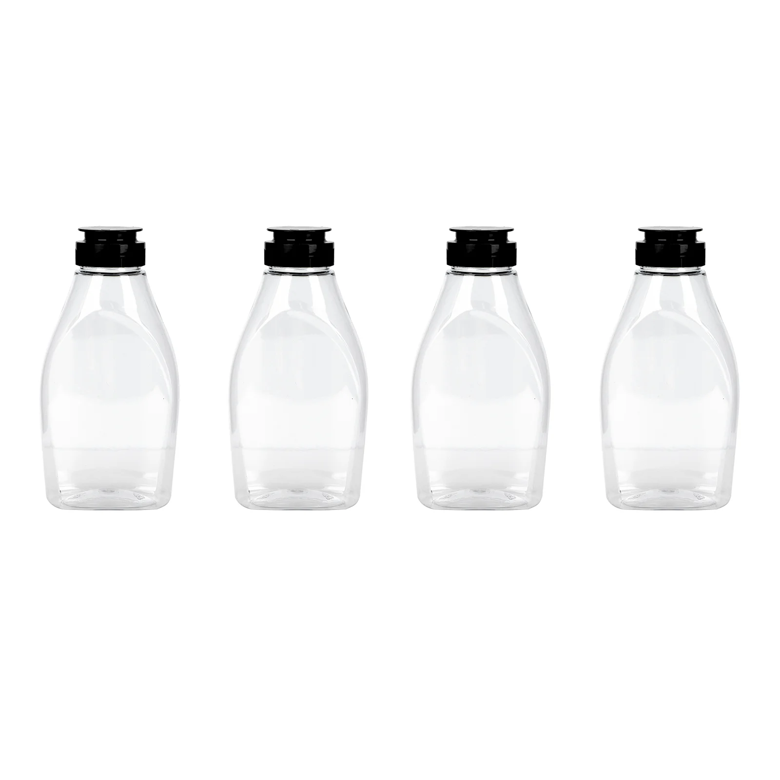 

4Pcs Plastic Squeeze Bottles Squirt Squeeze Bottle Condiment Dispenser Bottle Ketchup Squeeze Bottles Refillable Squeeze Bottle