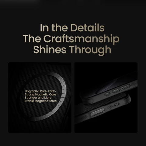 Чехол Nillkin для Magsafe iPhone 16 pro Max из арамидного волокна с подставкой, универсальный магнитный чехол с защитой от падения