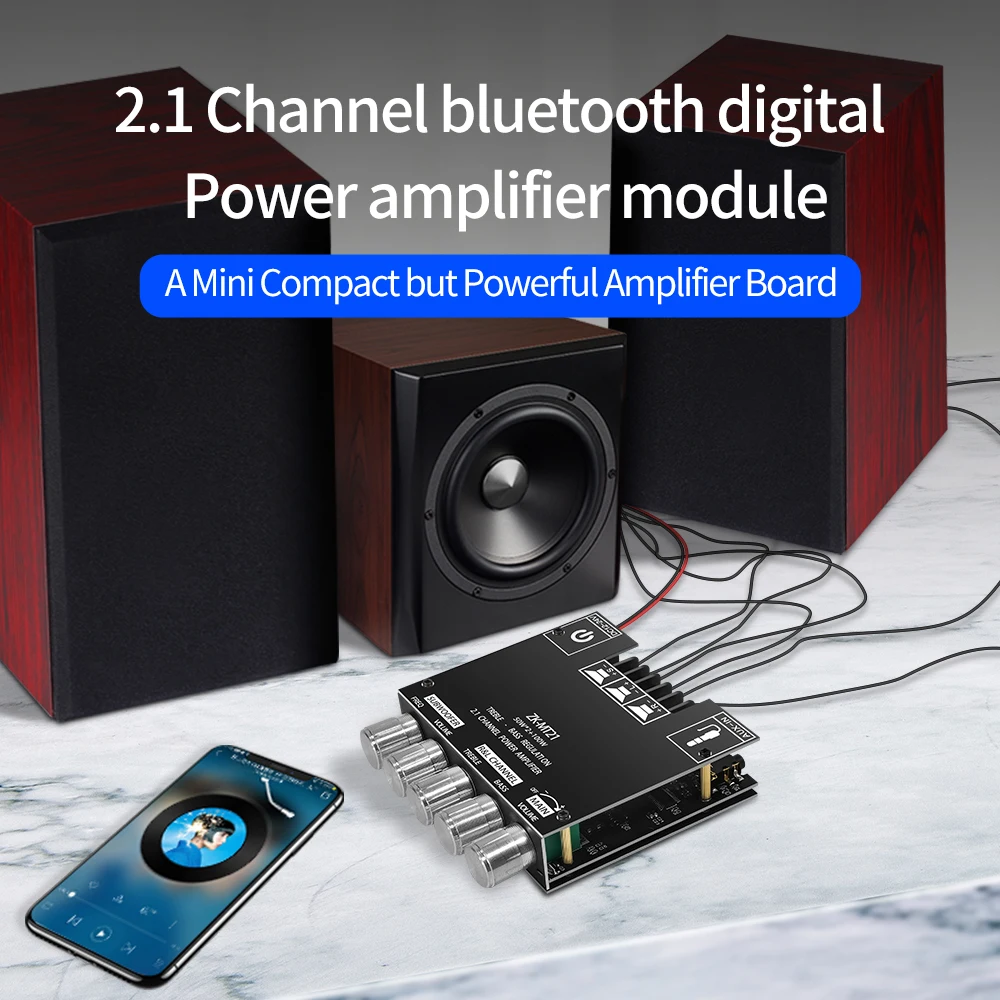 EGOLDEN ZK-MT21 50W * 2 + 100W 1 Channel Bluetooth цифровой модуль усилителя Высокий/низкий тон