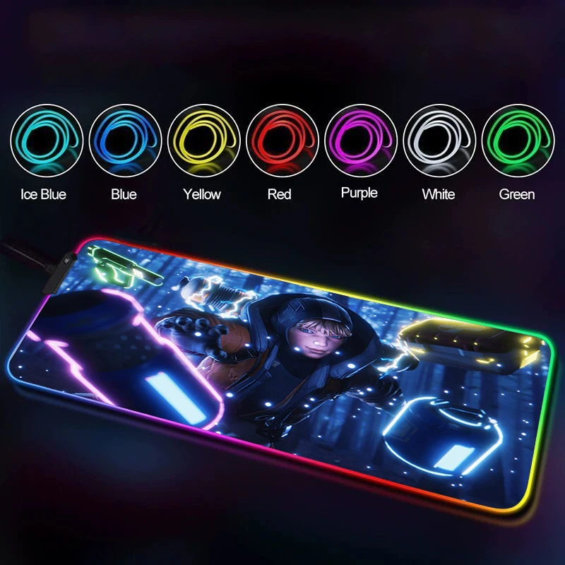 

Large Mouse Pad Apex Legends Computer Gamer Keyboard Anime Accessories Backlit Mat Deskpad Desk Protector Gaming Pc Mousepad Rgb