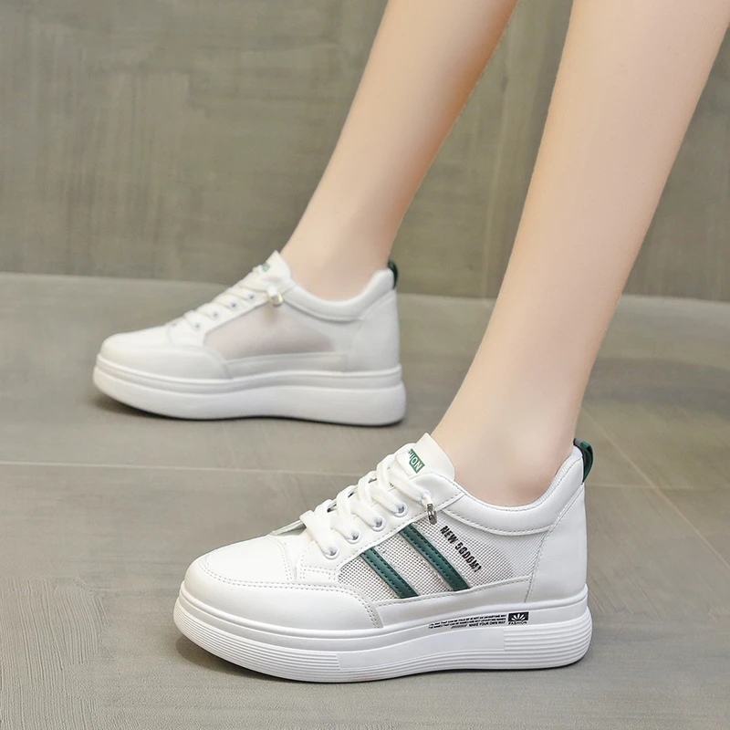 Женские кроссовки на платформе повседневная обувь из высококачественной
