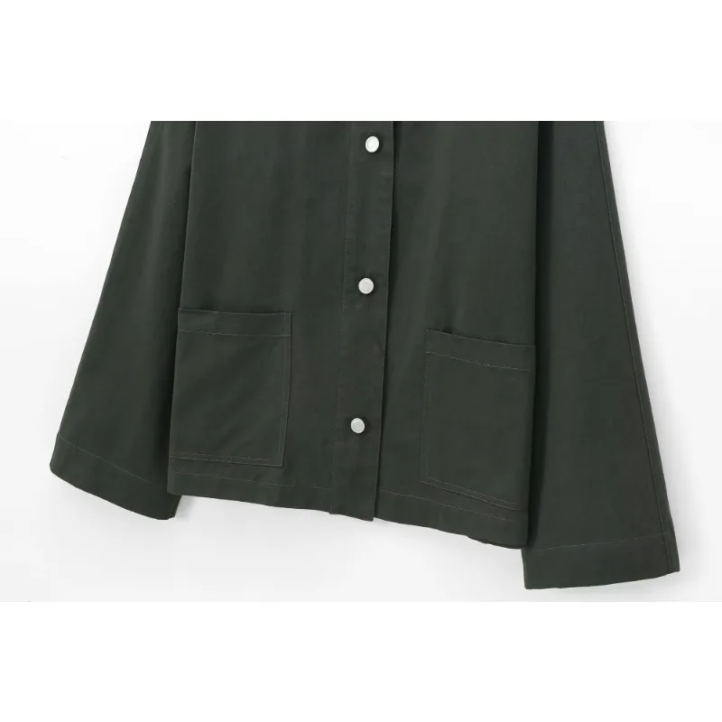 TRAF ZR Женские куртки Осенняя мода Свободные городские пальто Женское осеннее