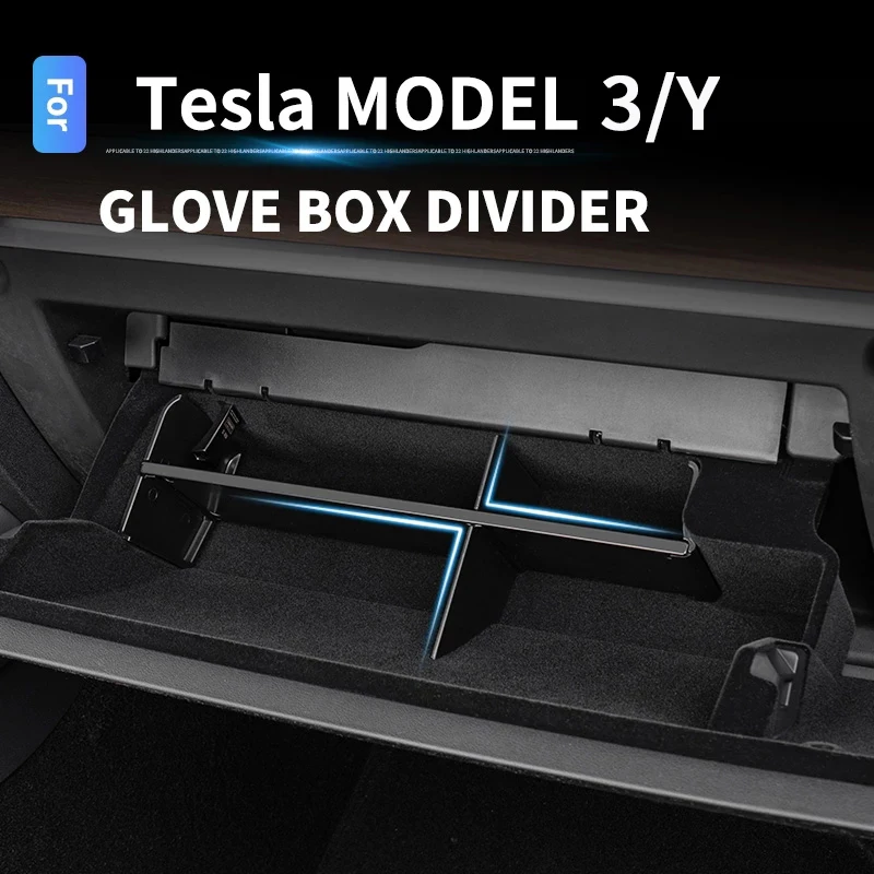 

Glove Box Organizer Partition Plate For Tesla Model 3 Y 2022 Center Console Storage Stowing Tidying Divider Shelf Accessories