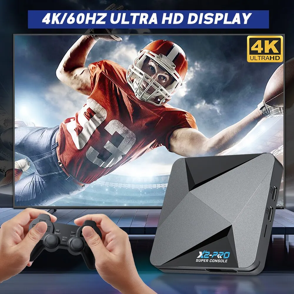 KINHANK Ретро игровая консоль Super Console X2 Pro с 90000 видеоиграми для PS1/DC/MAME/SS геймпадом Kid