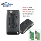 433 МГц ID46PCF7941 чип Автомобильный Дистанционный ключ для Citroen C2 C3 C4 C5 C6 C8 откидной автомобильный ключ 3BUT VA2HU83 Blade CE0523Ce0536 ASKFSK