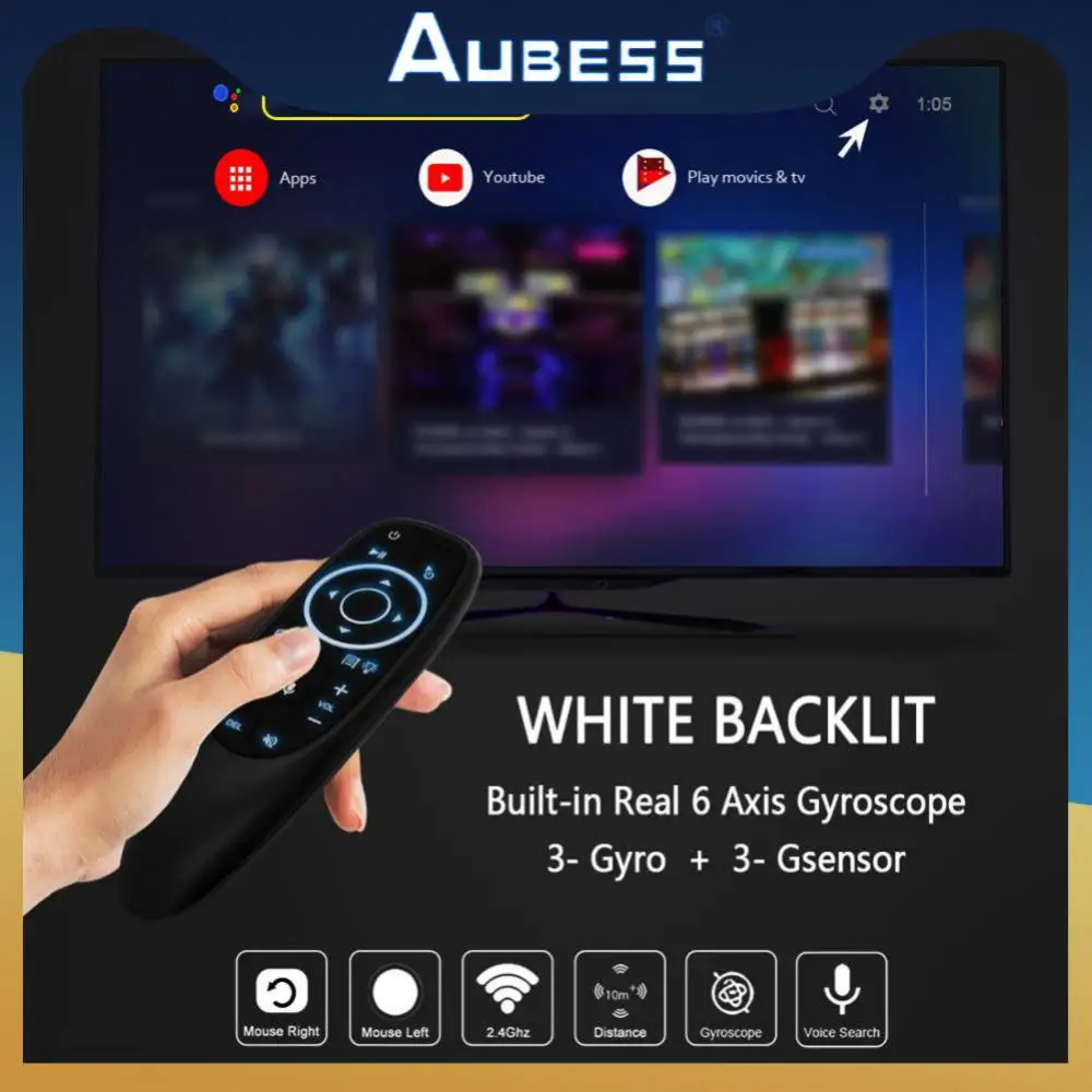 

Comfortable Wireless Air Mouse Gyroscope 2.4g Voice Remote Control Voice Control Air Mouse Gyroscope Ergonomic Smooth
