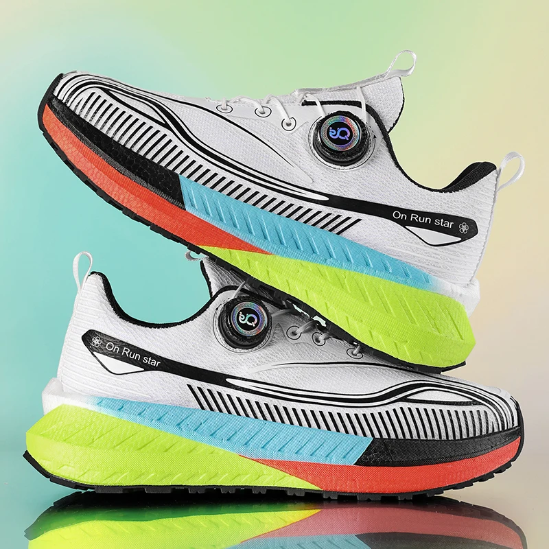 Кроссовки мужские с амортизацией на толстой подошве удобные кроссовки плоской