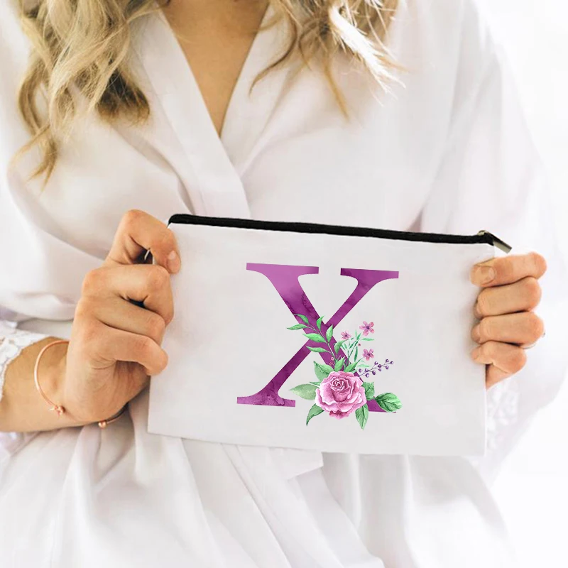 

Purple Letters Women Personality Kawaii Print Pattern Cosmetic Bag Mini Organizer Free Shipping