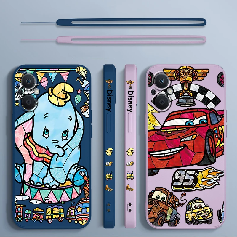 Lightning McQueen Namber 95 For OPPO A5 A9 A12 A72 A53 S A73 Find X2 X3 X5 Lite Pro Neo 5G Liquid Left Rope Soft Phone Case images - 6