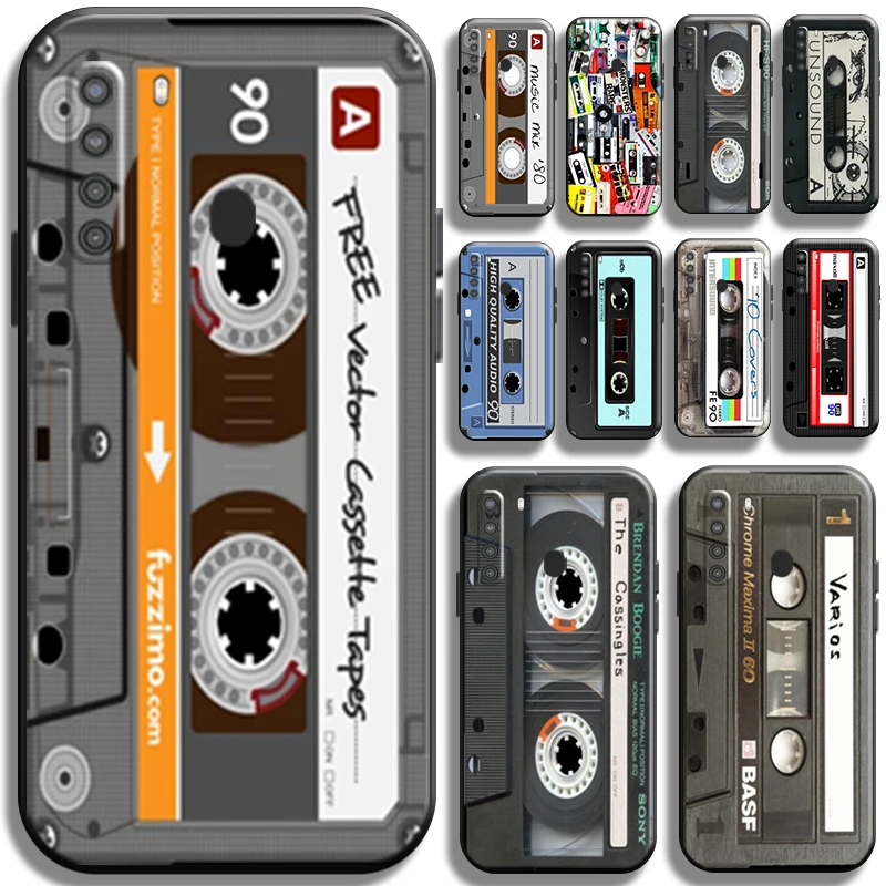 

Magnetic Tape Retro Cassette Phone Case For Samsung Galaxy A21 A21S Full Protection Liquid Silicon Cases Shockproof Cover Soft